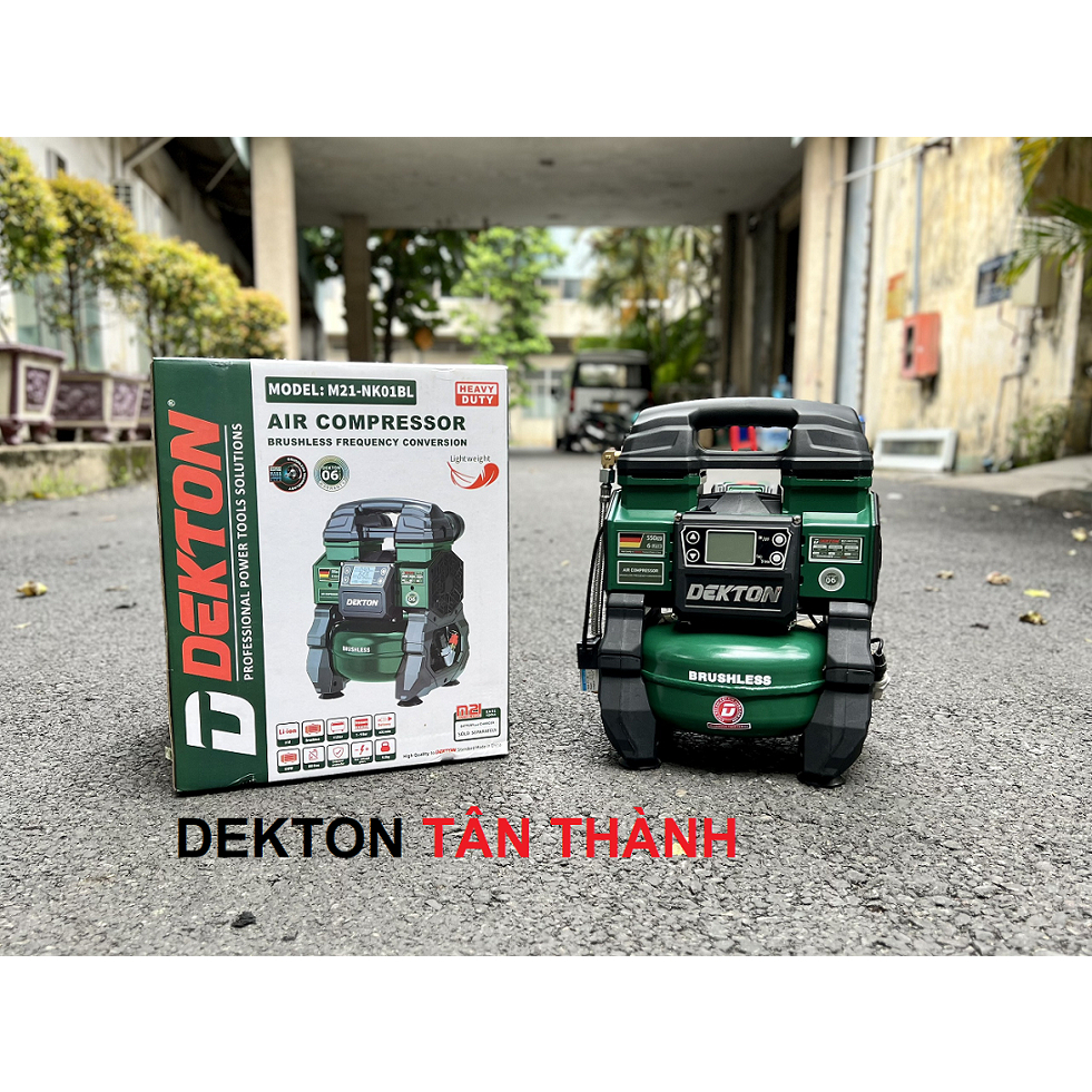 Máy nén khí Pin 21V DEKTON M21-NK01BL / Chân pin phổ thông M21 / 9Bar