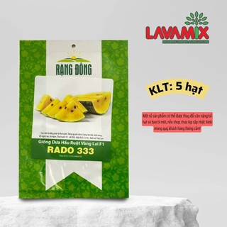 Hạt giống Dưa Hấu Ruột Vàng Rado 333 (5 hạt) hiệu Rạng Đông năng suất cao, dễ chăm sóc | Green House