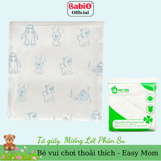 Lót phân su babi1 newborn emom, tã giấy cho bé 3 lớp siêu thấm hút, 30 miếng lót túi zip khóa kéo