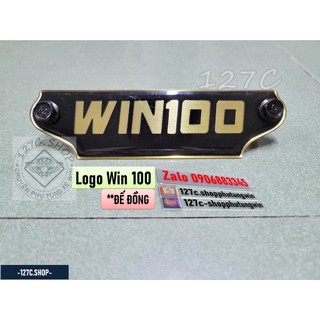 [HCM] Logo (Mác) chữ Win 100 ĐẾ ĐỒNG (Đen-Vàng đồng/ Đỏ-Vàng đồng)