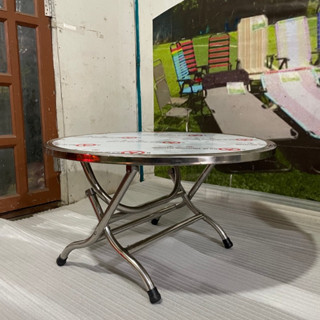 Bàn tròn inox 304 (Rộng 1m cao 55cm-75cm) xếp gọn cao cấp