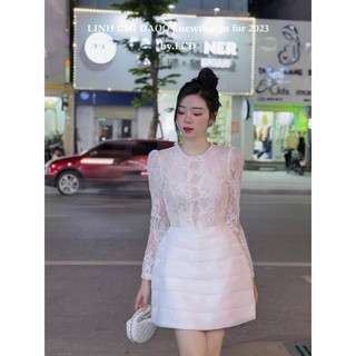 ĐẦM REN TAY DÀI