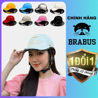Mũ bảo hiểm mầu trắng vani,Mũ bảo hiểm lưỡi trai Brabus chính hãng, Mũ thời trang Brabus,