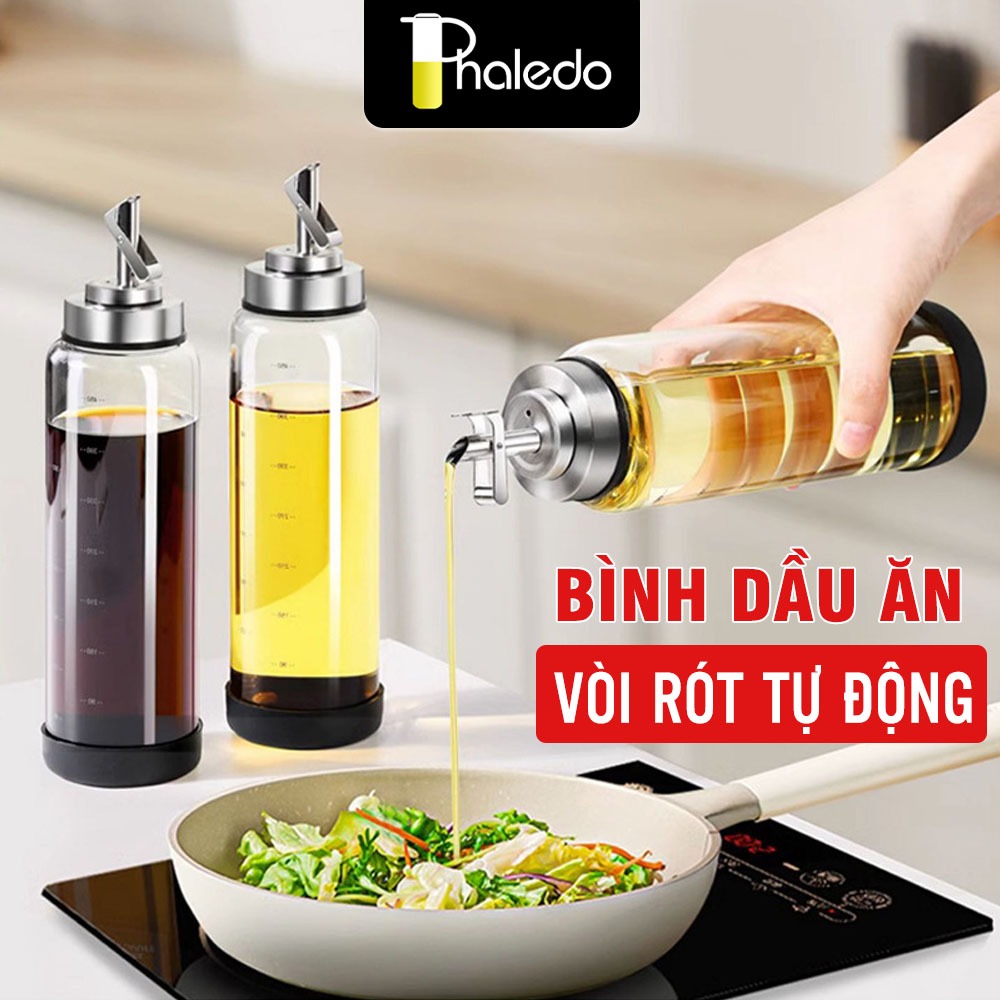 Chai Thuỷ Tinh Đựng Dầu Ăn, Nước Mắm Vòi Rót Tự Động, Bình Thuỷ Tinh Borosilicate Chịu Nhiệt &amp; An Toàn