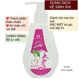 SHI Dung dịch vệ sinh phụ nữ ngăn mùi, giảm viêm giành cho mọi lứa tuổi 150ml