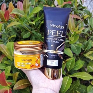 Combo peel men lột lạnh collagen và body cấy trắng nicolas – lq088