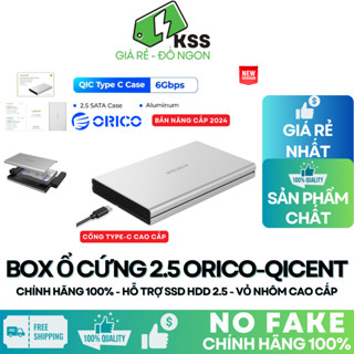 Box Ổ cứng Box SSD 2.5 Chính Hãng Orico Qicent Nâng Cấp Cổng USB C 5Gbps-Hỗ trợ HDD SSD Sata 2.5-KSS