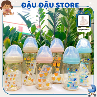 Bình sữa Babu Meka cho bé sơ sinh chất liệu PPSU an toàn, 2 size 160ml - 240 ml cho bé Đậu Đậu Store (Tặng kèm núm)