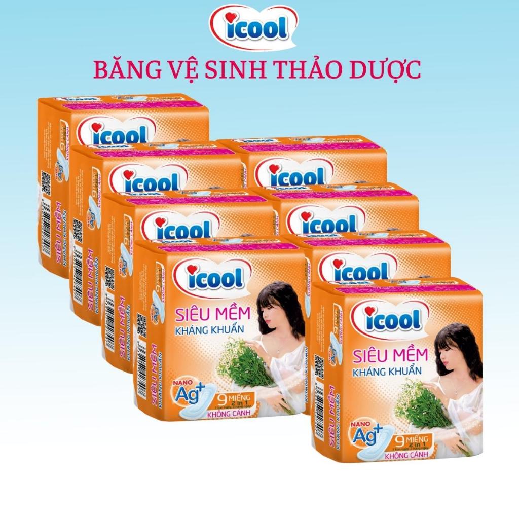 Băng vệ sinh ICOOL Thảo dược 𝐌Ặ𝐓 𝐕Ả𝐈 mềm mại, không có bạc hà cool mát