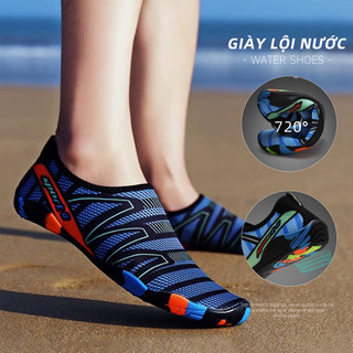 Giày đi biển, đi bơi, thể thao chống trơn trượt, đế cao su chống vật sắc nhọn đâm vào chân, thoát nước mau khô