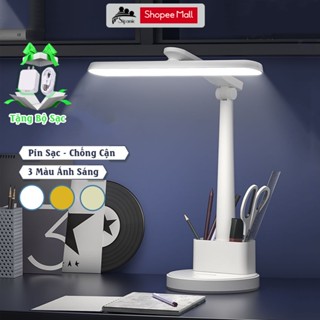 Đèn học chống cận, Sipanic cao cấp 3 mầu ánh sáng bảo vệ mắt pin sạc bảo hành 1 năm