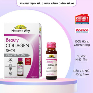 Collagen Tươi Nature's Way, Collagen Uống, Nước uống collagen Úc Beauty Collagen Shot Hộp 10 Chai x 50ml