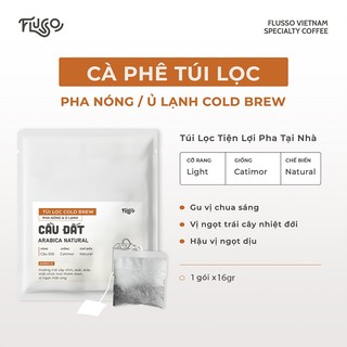 Gói cà phê đặc sản túi lọc ủ lạnh cold brew flusso - hương vị trái cây