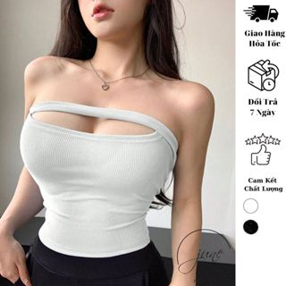  Áo ống quây cúp ngực JUNE.SG Áo croptop quây ngang tube top ôm body Áo croptop ôm body nữ D079 