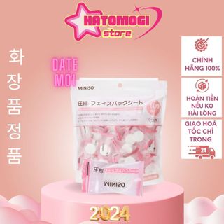 Miếng Mặt Nạ Giấy Nén Miniso Nhật Bản [Đắp là phê-Hàng Auth]  Mặt Nạ Miniso Làm Đẹp Da Mặt