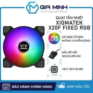 Quạt Tản Nhiệt Xigmatek X20F Led RGB Fixed - Fan Case 12cm - Tặng Kèm Ốc - Hàng Chính Hãng