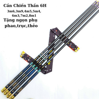 Cần Câu Tay Chiến Thần 6H Đối Trọng Săn Hàng Tặng Túi vải ngọn trục phao và Thẻo