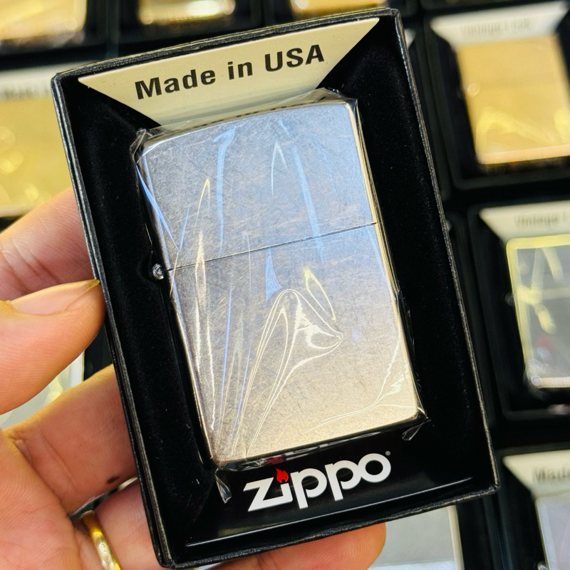 Zippo 207 – Zippo Street Chrome - Zippo Trắng Xi Bụi