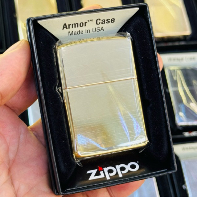 Zippo 169 – Zippo Armor High Polished Brass - Zippo Vàng Bóng Vỏ Dày