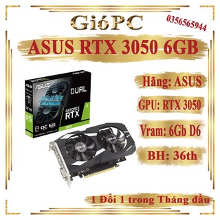 VGA Card đồ họa ASUS RTX 3050 6GB D6 Dual