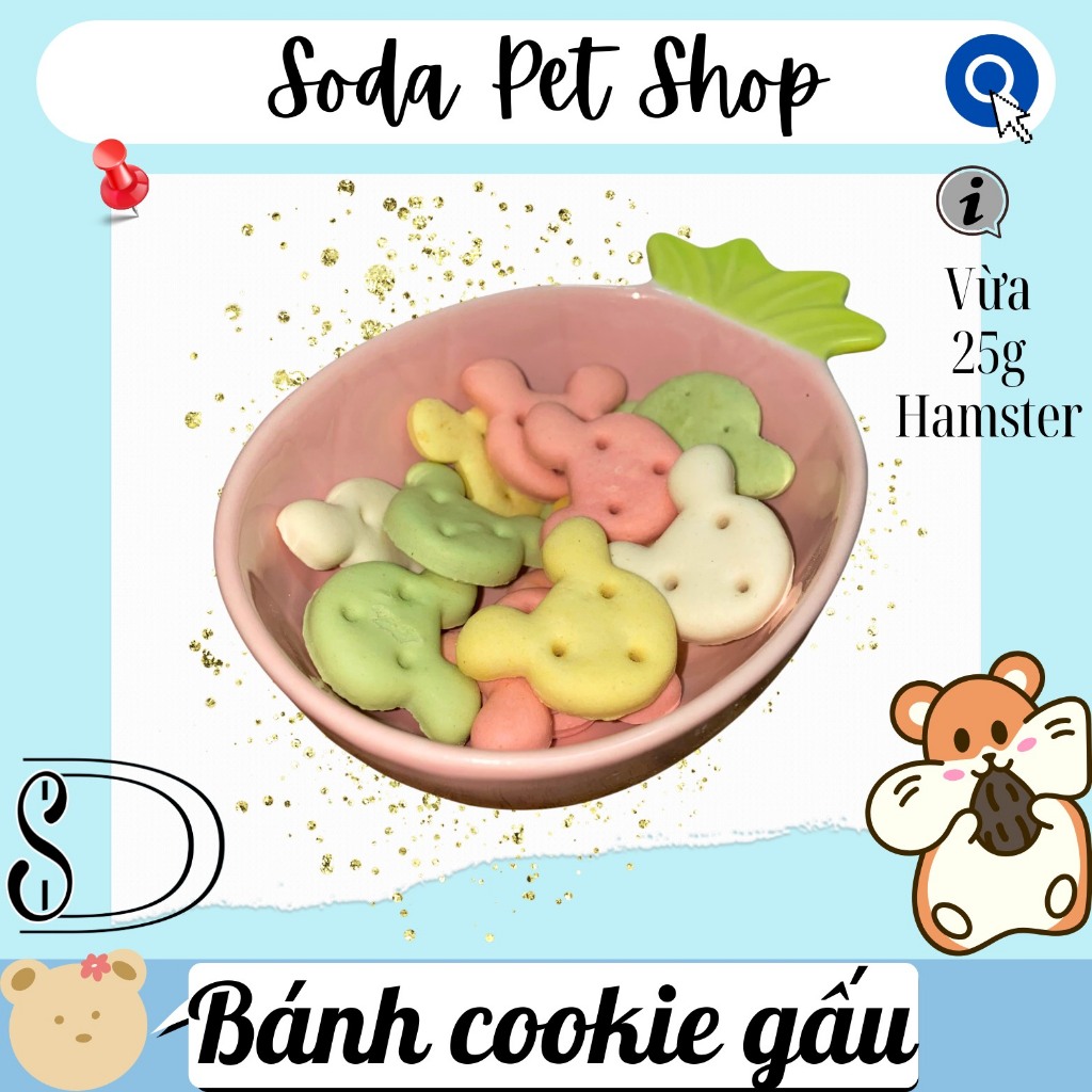 Bánh Cookie Gấu Cho Hamster