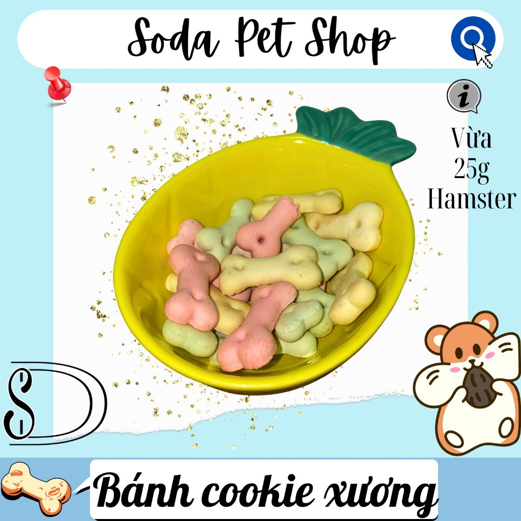 Bánh Cookie Xương Cho Hamster
