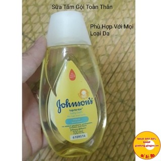 Mã sịn , sữa tắm gội toàn thân johnson baby 100ml ,200ml .2in1