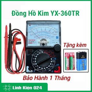 Đồng Hồ Đo Điện Dây Kim YX-360TR Tặng 1 Pin 9V + 2 Pin 1,5V AA
