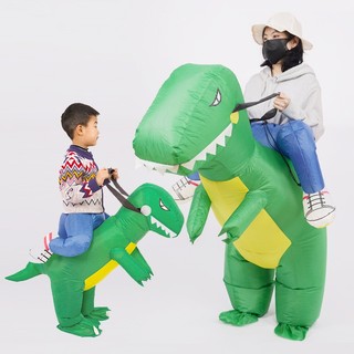 Bộ đồ hóa trang khủng long, gà, ếch, bò bơm hơi cosplay vui nhộn hóa trang Halloween cho trẻ em và người lớn (kèm bơm)