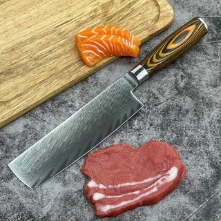 Dao nakiri 67 Lớp Thép Damascus lõi vg10 nhật bản dn02