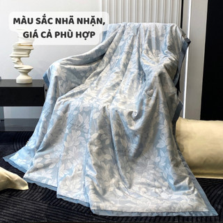 Chăn hè lụa thái trần bông cao cấp, chăn lụa mùa hè thu mềm mát size 2mx2m2