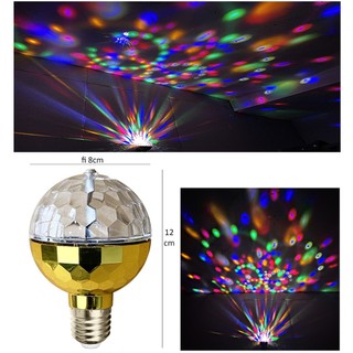 Đèn Led đổi nhiều màu trang trí sân khấu vũ trường bar karaoke RGB cầu kiểu pha lê xoay tròn LR-6RGB