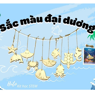 Bộ Trò Chơi Khám Phá Đại Dương, Tô Màu Cùng Bé, Tặng kèm màu cọ