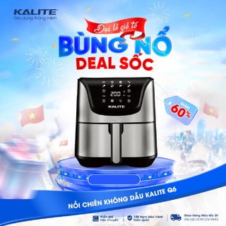 Nồi chiên không dầu Kalite Q6, công suất 1700w dung tích 5.5L, hàng chính hãng