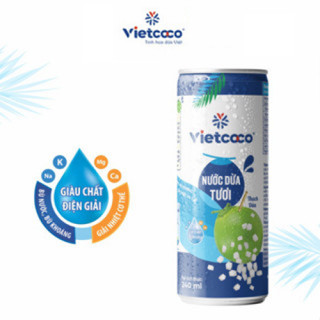 Nước dừa tươi Vietcoco có cơm 240ml