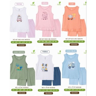 Bộ ba lỗ Lullaby chất cotton cho bé trai, bé gái