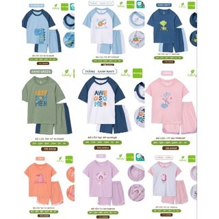 Bộ quần áo cộc tay Lullaby chất cotton cho bé trai, bé gái