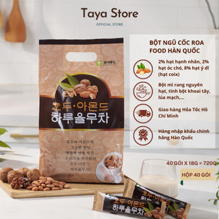 Bột ngũ cốc dinh dưỡng hạnh nhân óc chó ý dĩ roa food hàn quốc 40 gói túi lớn 720g