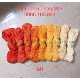 Chỉ cotton kg mã dmc tone cam 250g/bó