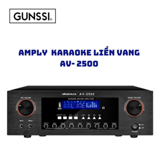 Amply Karaoke Bluetooth Gunssi AV- 2500 có cục đẩy liền vang, công suất 600w. Ống nguồn Toshiba