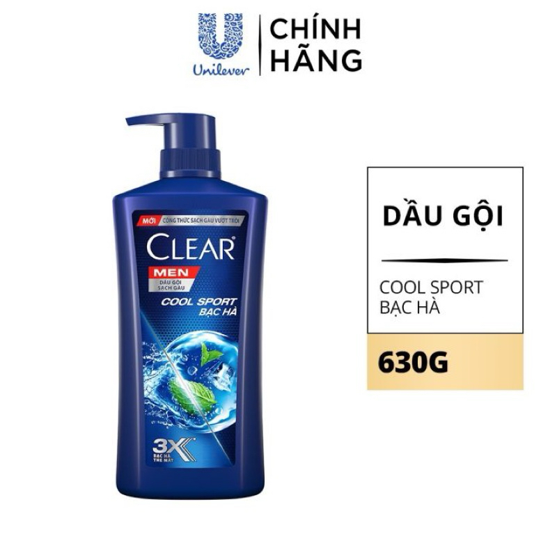 DẦU GỘI CLEAR MEN BẠC HÀ 630g
