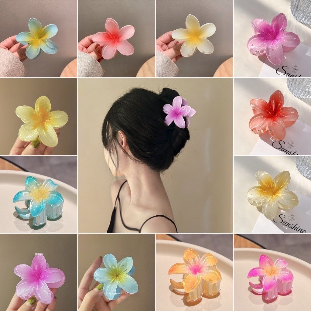 ( 5 TẶNG 1) Kẹp Tóc Hoa Sứ, Kẹp Tóc Tráng Gương, Kẹp Tóc Hoa Sứ Nhiều Màu Pastel Hàn Quốc, Kẹp Tóc Hoa Sứ Càng Cua Cute