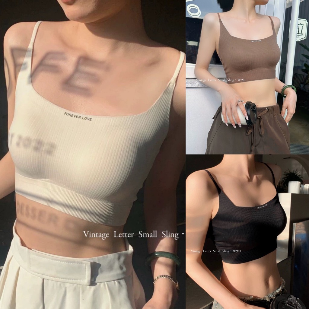 Áo Bra Nữ 2 dây Croptop Hàng QCL1 Forever Love Siêu Hot Mẫu Mới Nhất