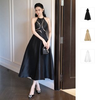 Đầm Dài Nữ Halter Lady Secret , Chất Vải Tafta Xước Thoải Mái , WDD056 , SOMEHOW