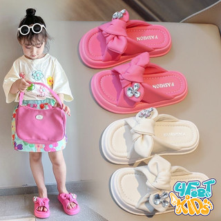 Dép Lê đi biển dép hè Bé Gái quai ngang với đế cao mềm 2 màu cho bé Outfit siêu xinh BST Nobi24