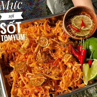 1KG Khô mực xé sợi sốt chanh tomyum kiểu Thái chua cay - Hải sàn sấy khô tẩm gia vị
