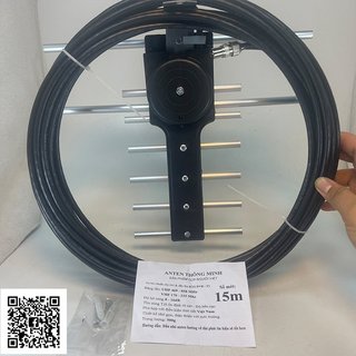 Anten thông minh thu sóng dvb t2 + 15m dây cáp + jack nối