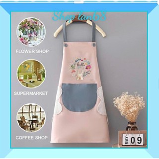 Tạp Dề chống nước chống Dầu Mỡ in hình thỏ Hoạt Hình Dễ Thương -M288