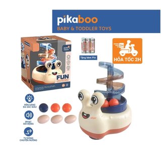 Đồ chơi cầu trượt ốc sên cho bé cao cấp Pikaboo, di chuyển linh hoạt có đèn và nhạc sôi động