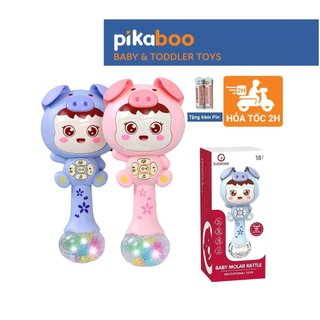 Đồ chơi xúc xắc gặm nướu cho bé cao cấp Pikaboo phát nhạc vui nhộn đèn sáng lấp lánh cao cấp an toàn